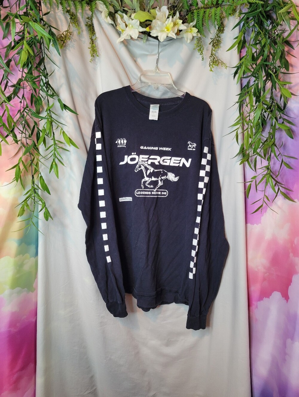 Jöergen PewDiePie Gamer Minecraft Horse Meme Merch W/ White Racing Graphics